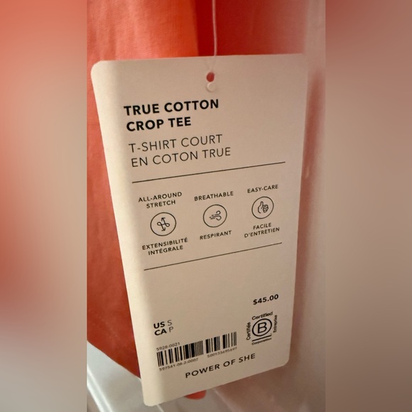 Athleta True Cotton Crop Tee S - Picture 3 of 3